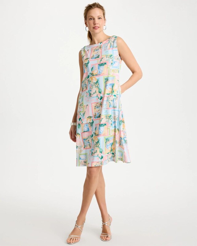 Jersey Knit Positano Shift Dress